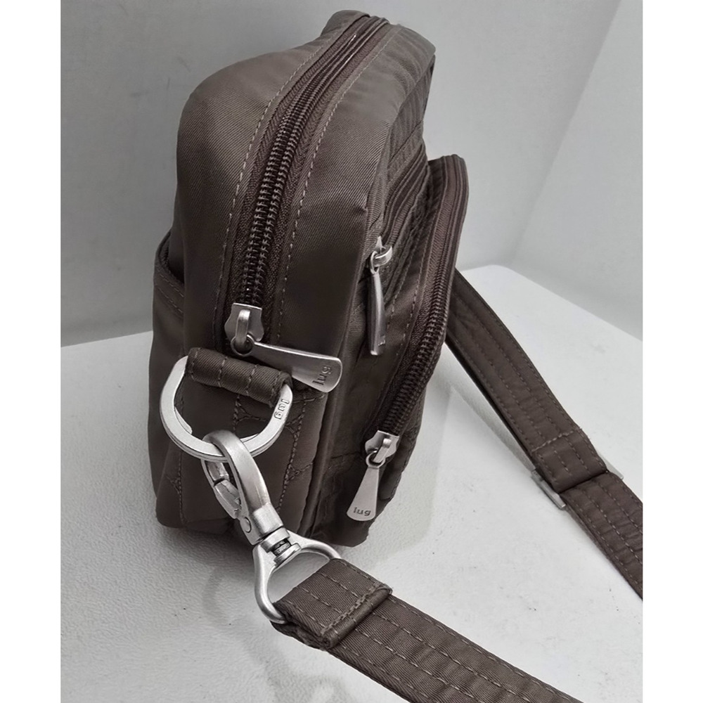 Lug Carousel Crossbody Bag Purse RFID Taupe Quilted - Picture 4 of 16